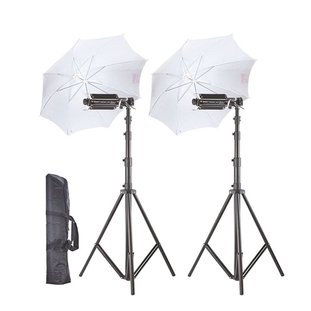 Simpex Portrait Umbrella Setup Kit with Stand Halogen Flash Black