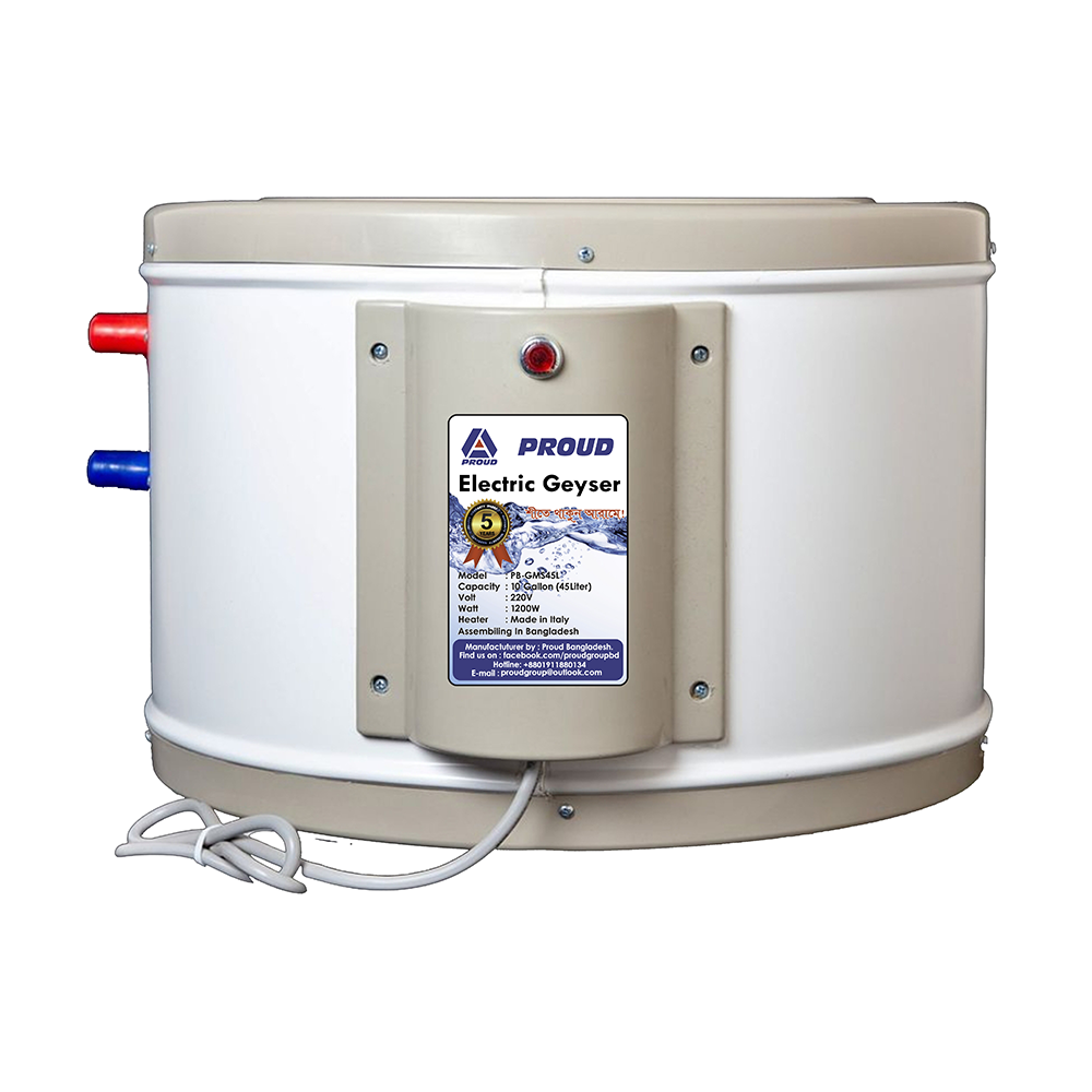 PROUD PBGMS45L Electric Geyser (10 Gallon) Mild steel White 45L