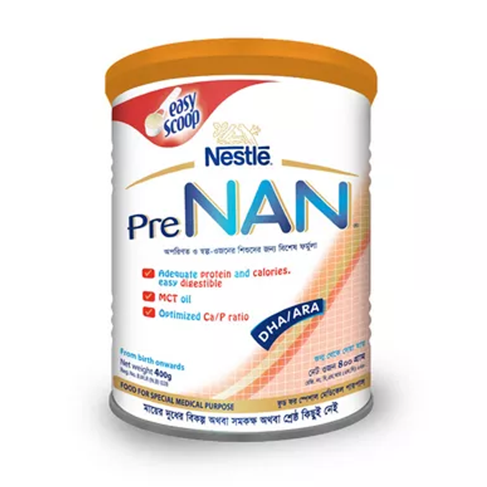 Nestle Pre Nan Premature and Low Birth Weight 0-6 Months Babies - 400 gm