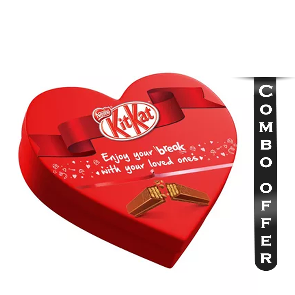 Combo Offer Of Nestle KitKat Valentine Heart Shape Chocolate Gift Box - 230g