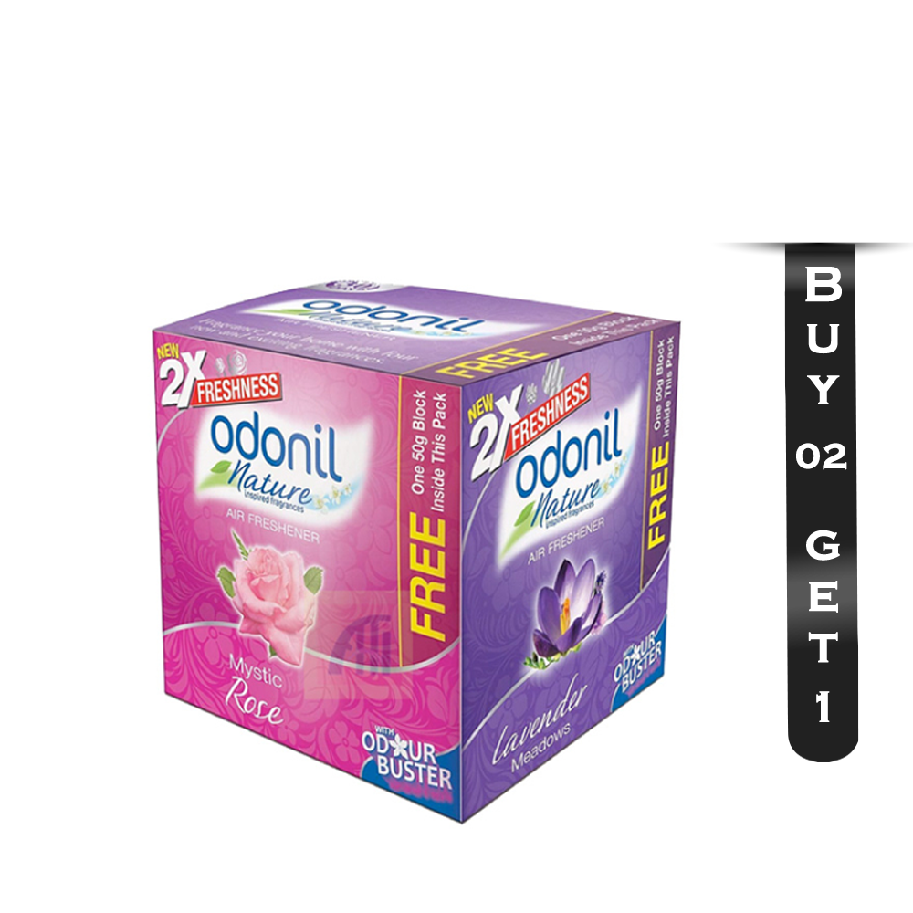 Buy 2 Get 1 Free Odonil Air Freshener Hanger Mix Fragrance 50gm