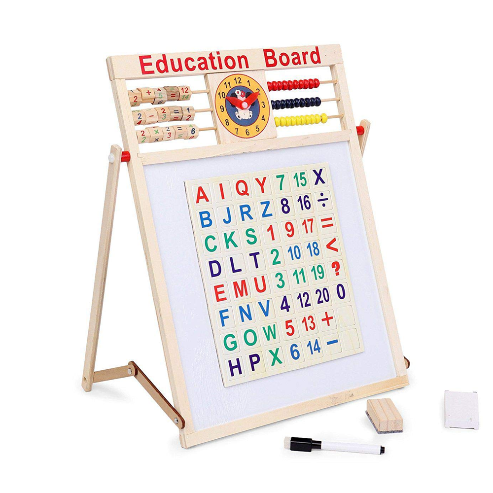 Double Sided Educational Multipurpose and Wooden Writing Board