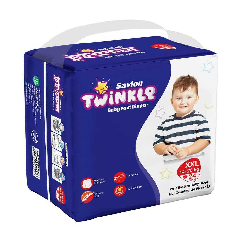 Savlon Twinkle Pant Diaper XXL 1425Kg 24 Pcs
