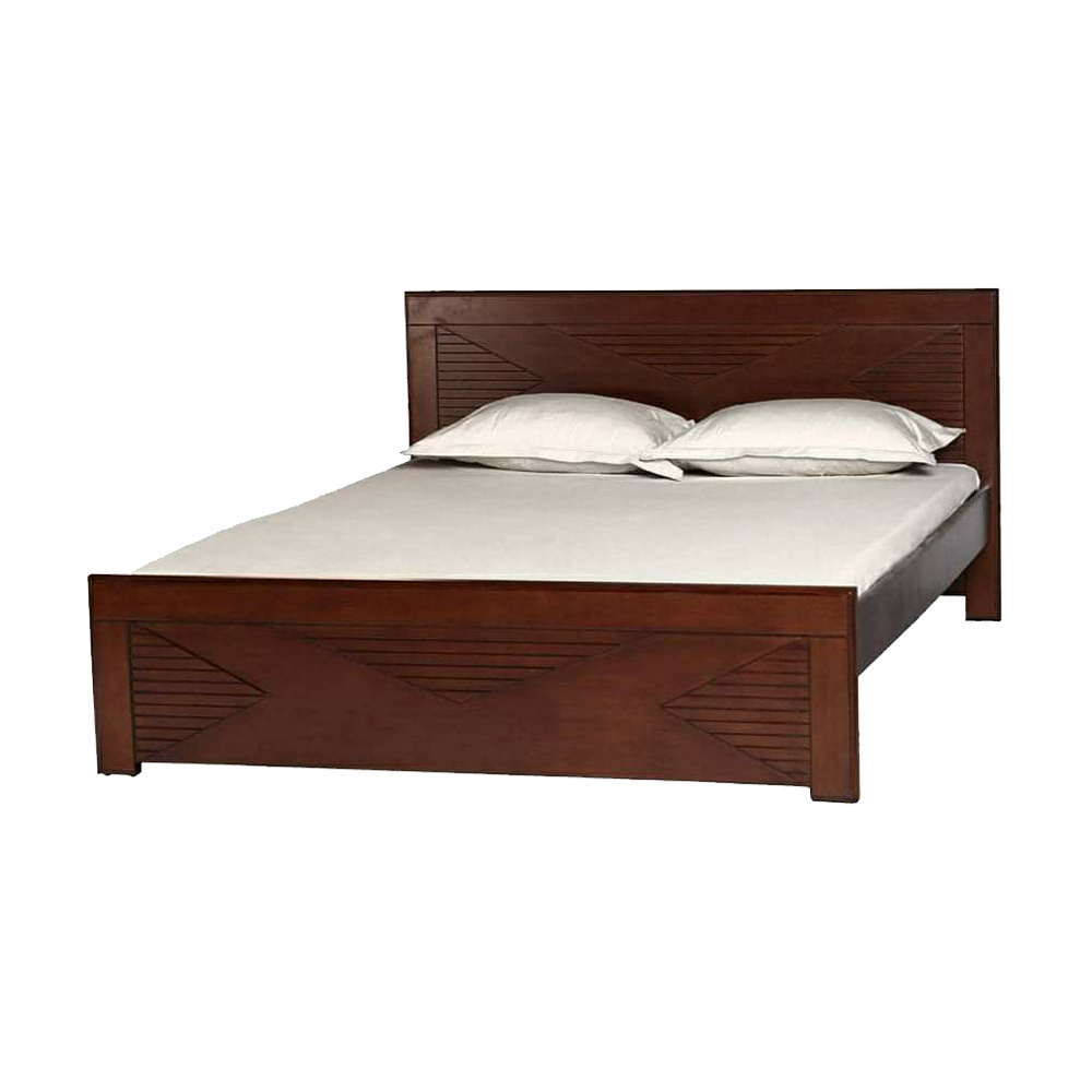 Malaysian Processed Wood Semi Double Size Bed 4'*7' Feet
