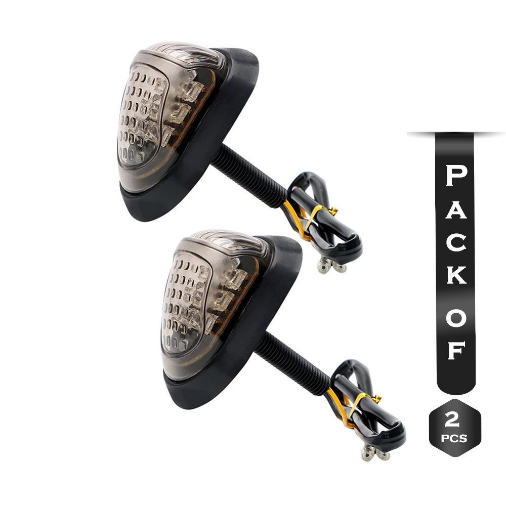 Pack of 2 Pcs Universal Motorcycle Body Indicator Flashing Turn Signals