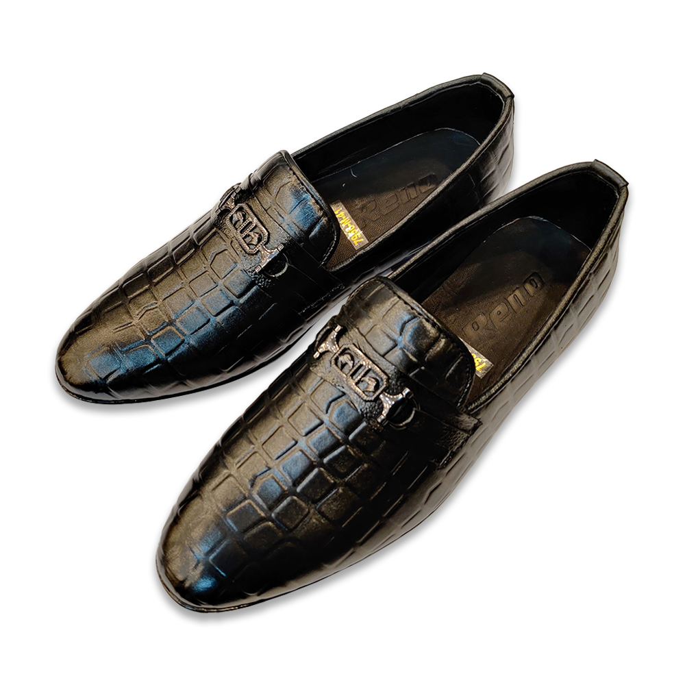 Reno Leather Tassel Shoe For Men - RT1024 - Black