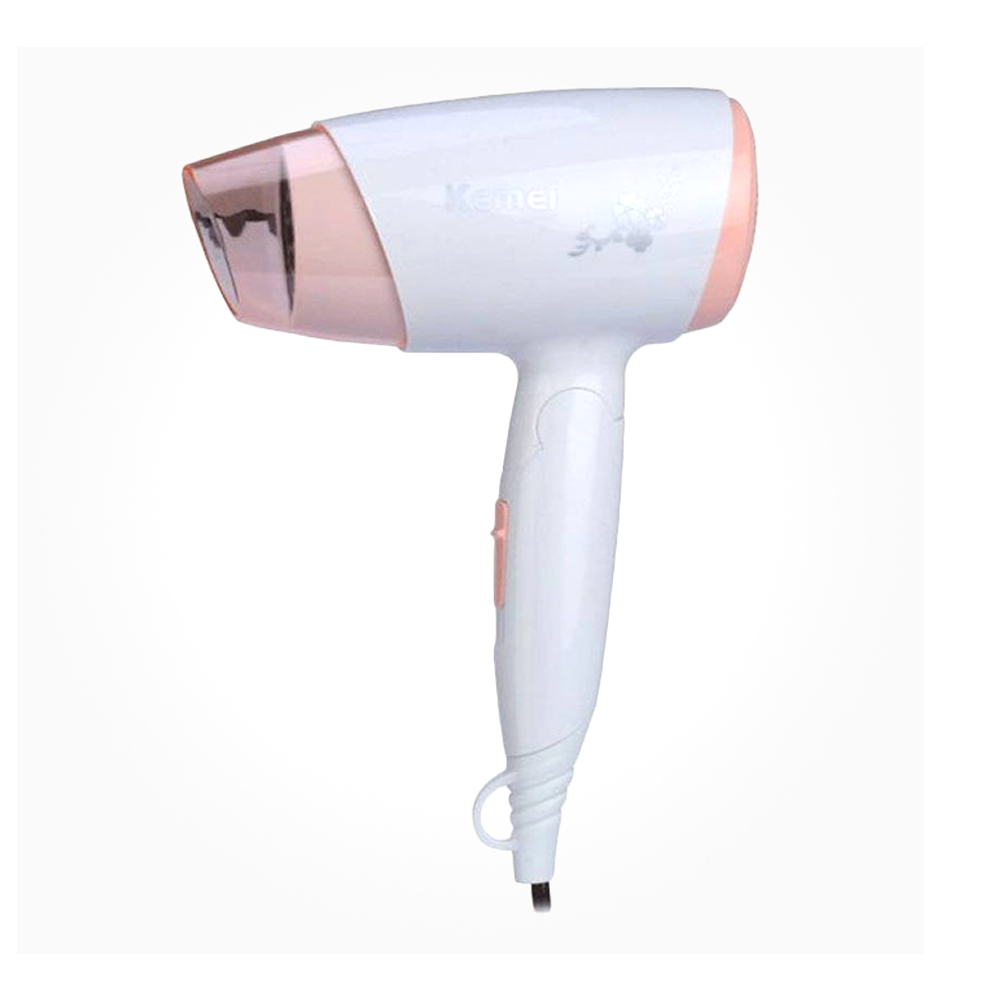 KEMEI KM-3365 Hair Dryer - White And Pink
