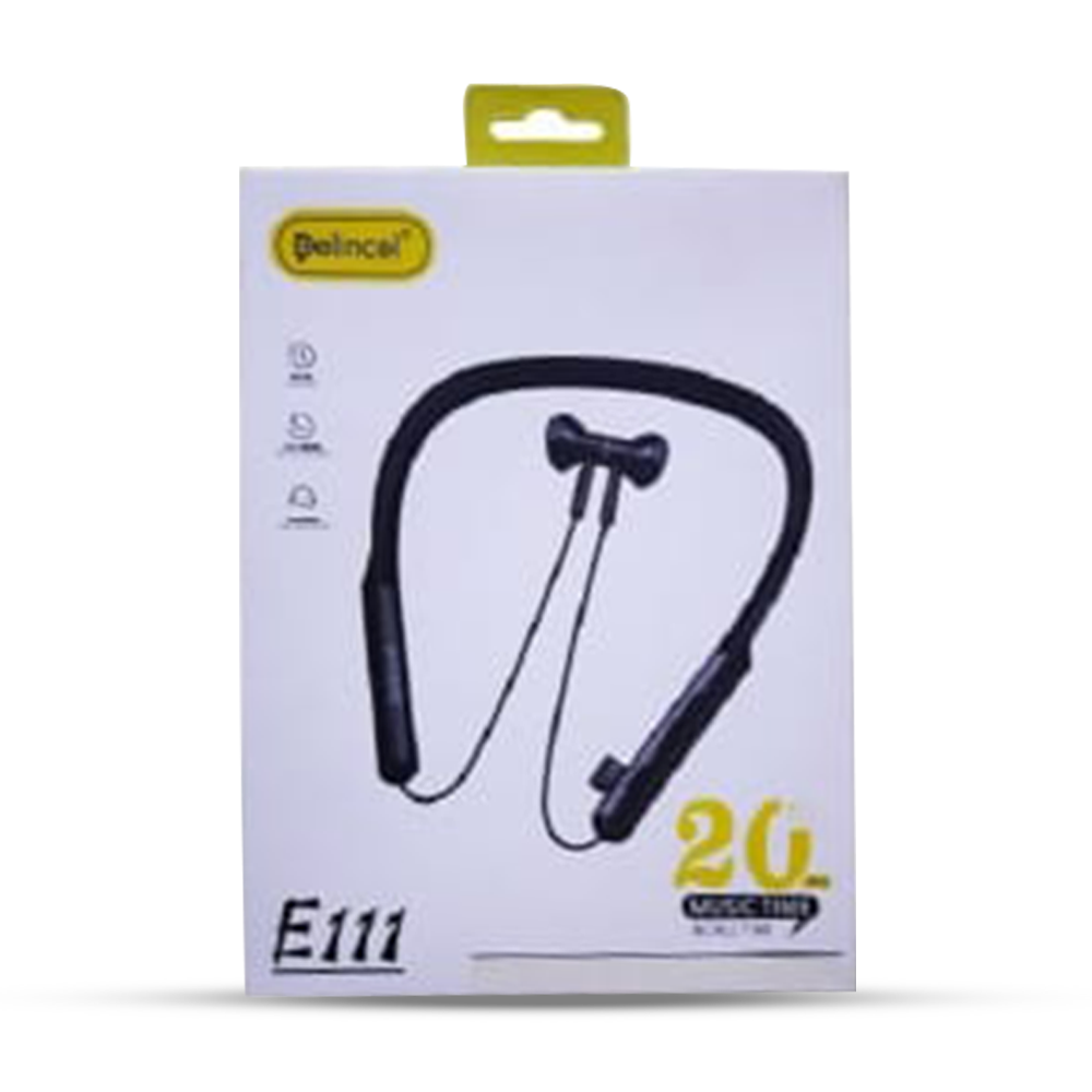 Delincol-E111 Bluetooth Stereo Earphone Headphone - Black