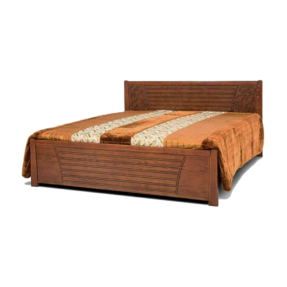 Malaysian Processed Wood Semi Double Size Bed 4'x7' Feet