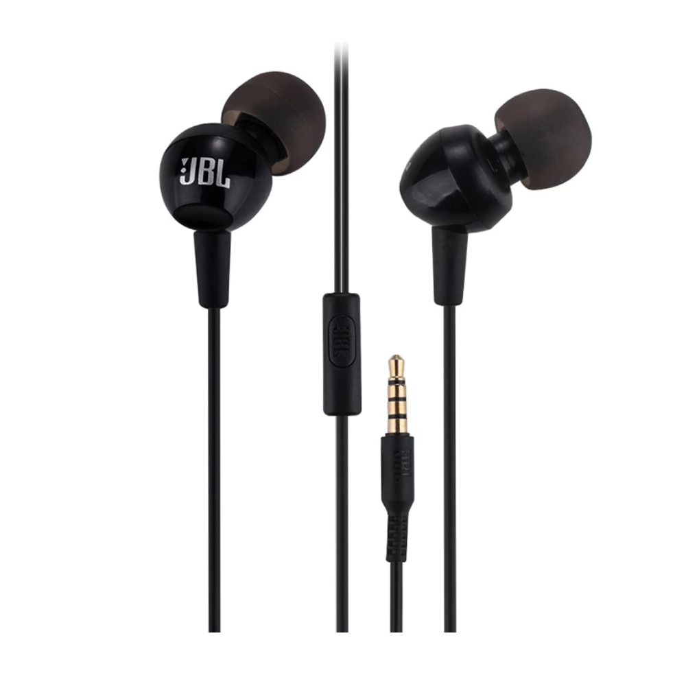JBL C100SI Wired In Ear Headphones with Mic Black