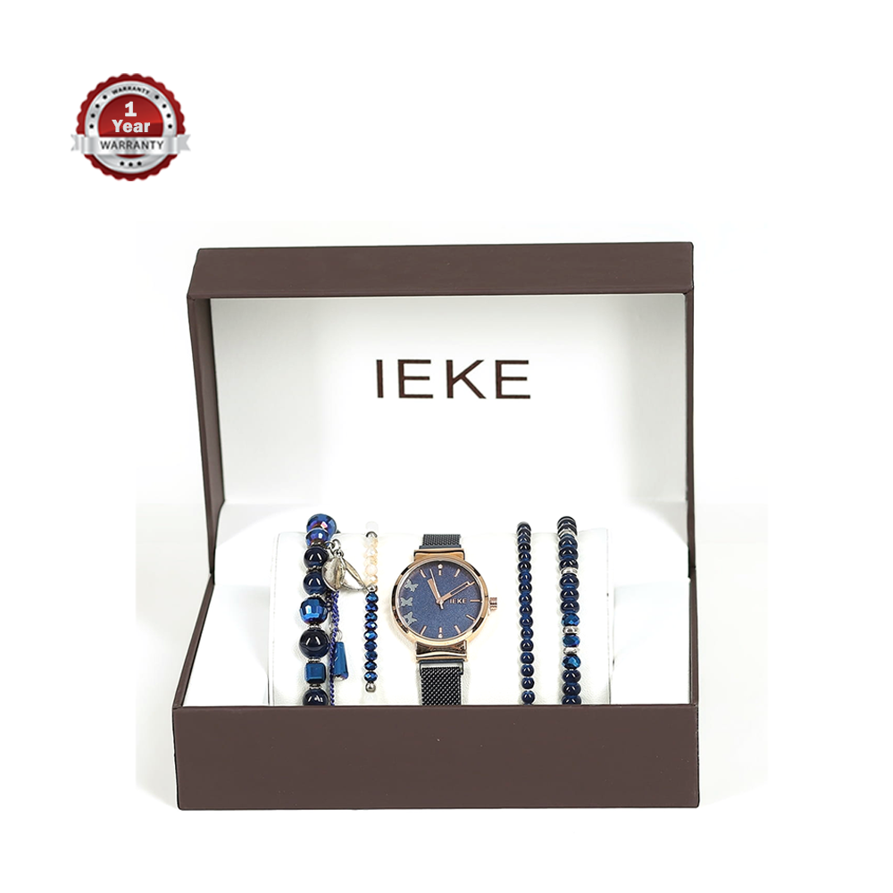IEKE Stainless Steel Classic Analog Watch For Women - Rose Gold and ...