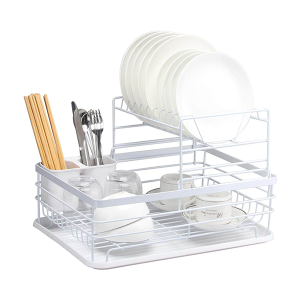 LELINTA Dish Drying Rack with Removable Drainboard, Utensil Holder and Cup  Holder