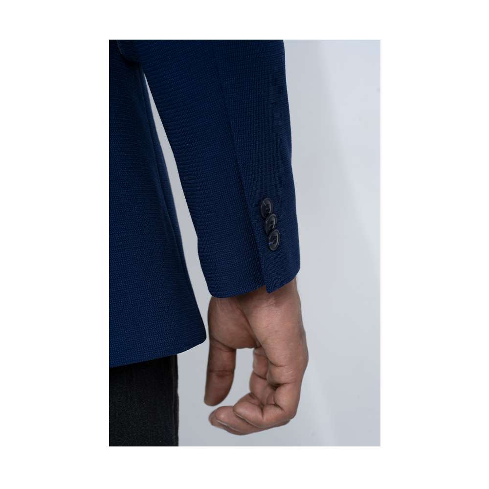 Synthetic Casual Blazer For Men - BLZR-22 - Navy Blue