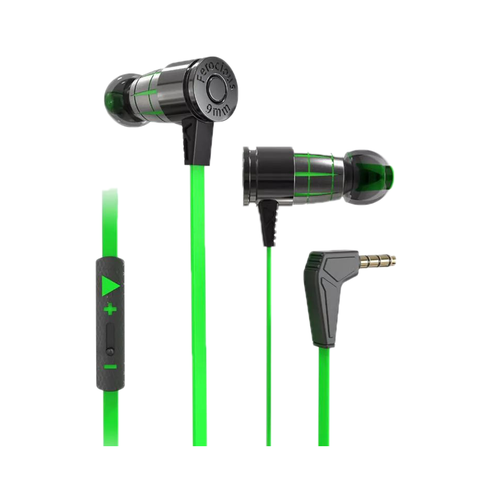 Plextone G25 Gaming Earphone - Black and Light Green