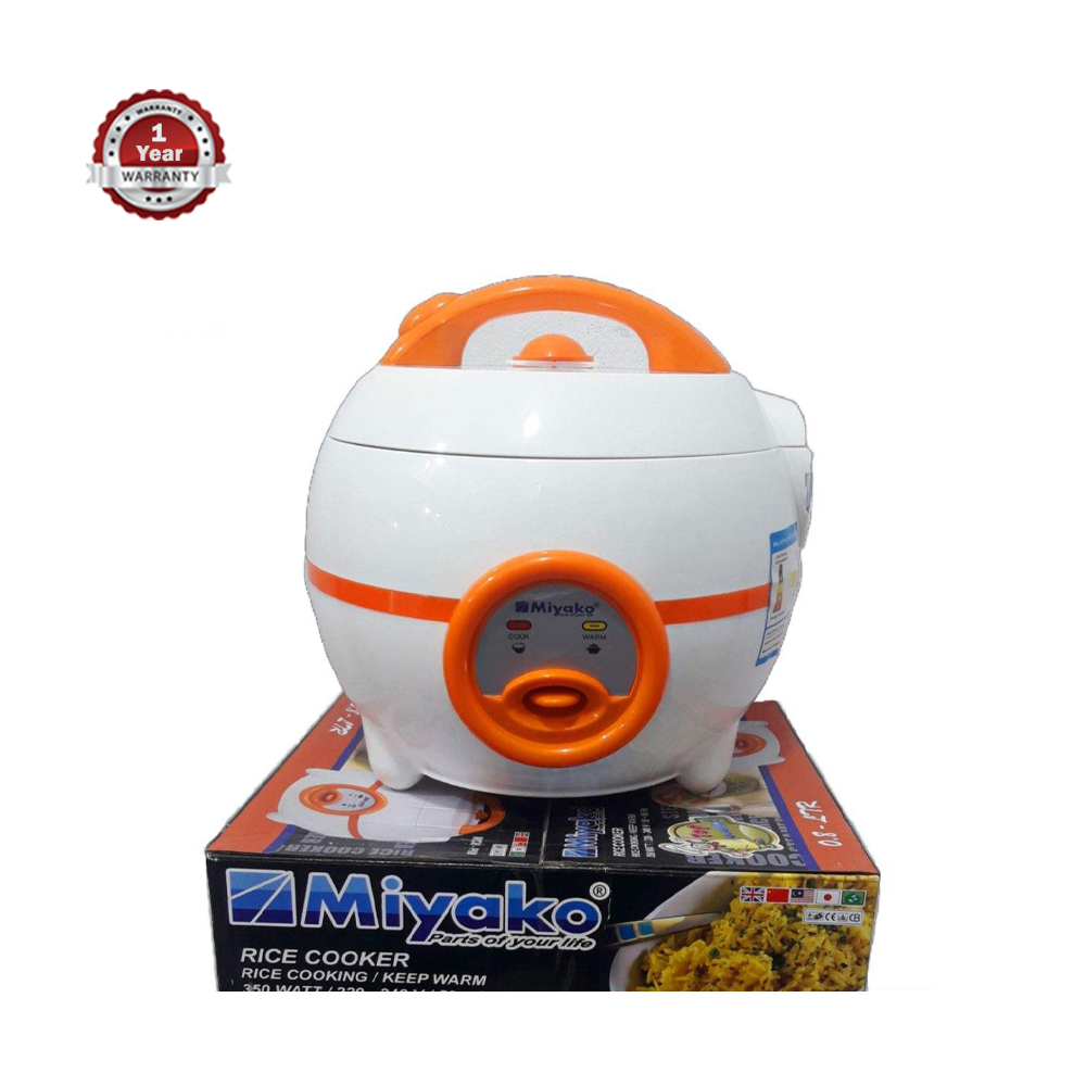 Miyako MCMP08 Mini Rice Cooker White 0.8 Ltr
