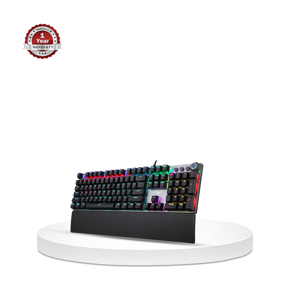 AULA F2058 108 Keys Mechanical RGB Wired Gaming Keyboard - Black