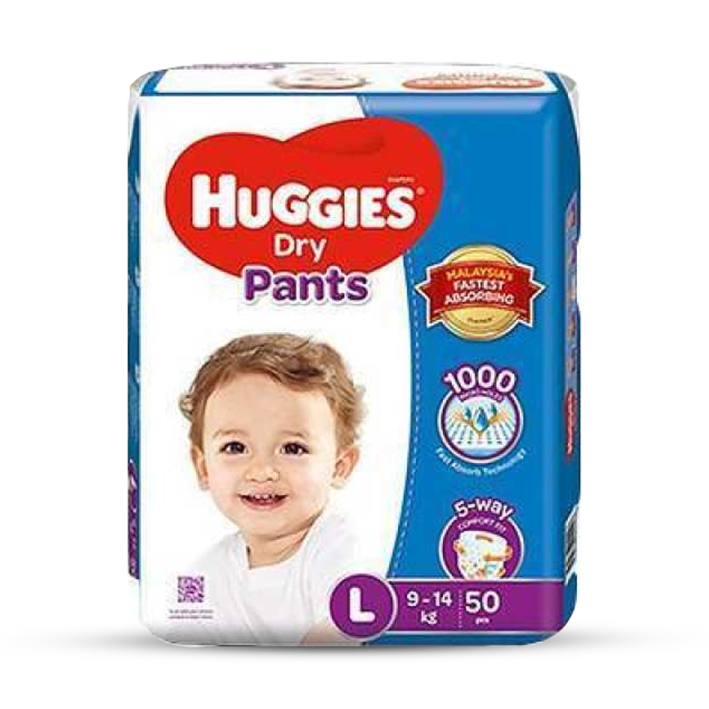 Huggies Dry Pant Diaper L 09 14Kg 50 Pcs