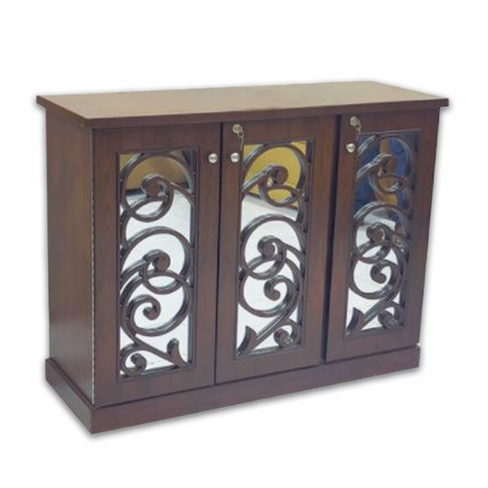 3 Door Glass Shoe Rack EF3DSR03