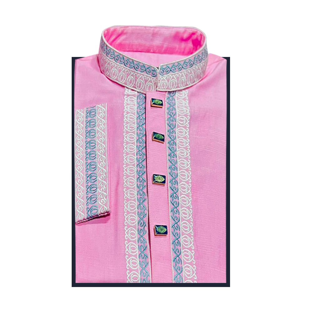 Exclusive Eid Collection Cotton Panjabi for Men - Pink  - BHA004