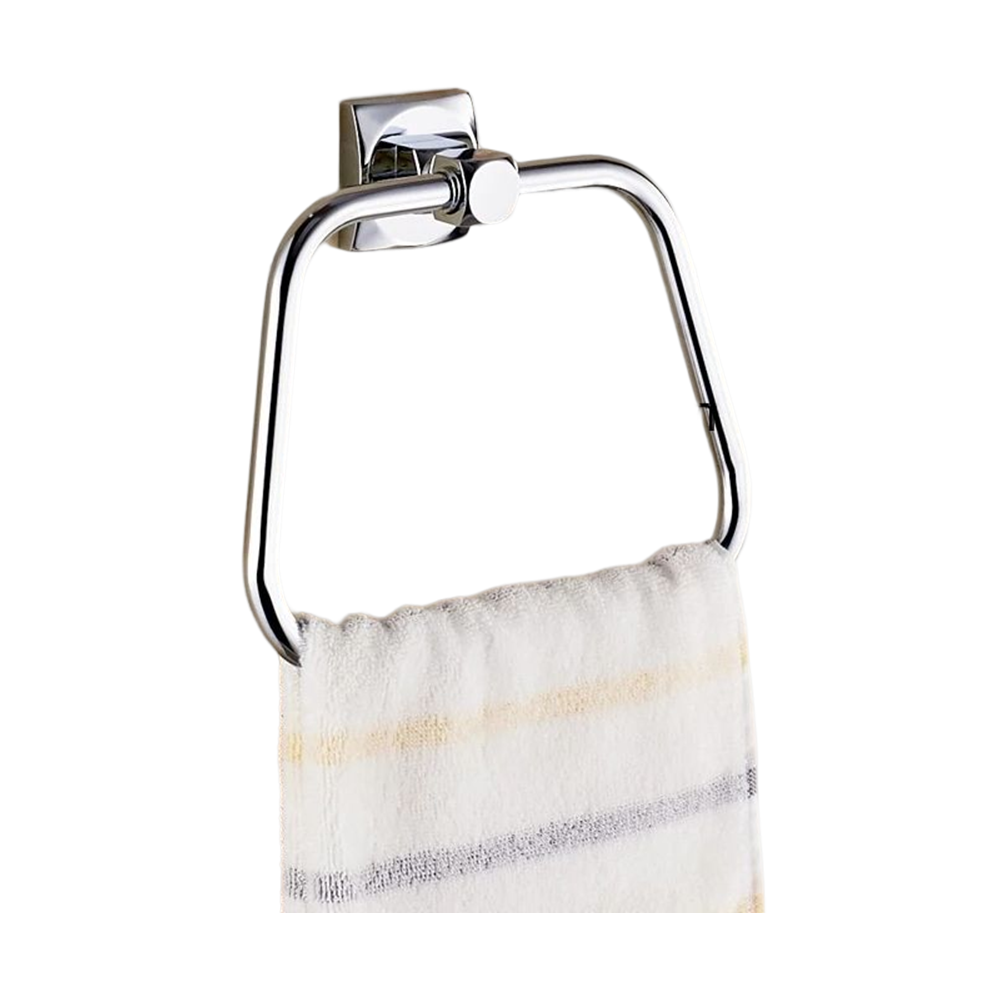 Square Shape Towels Hanger Silver