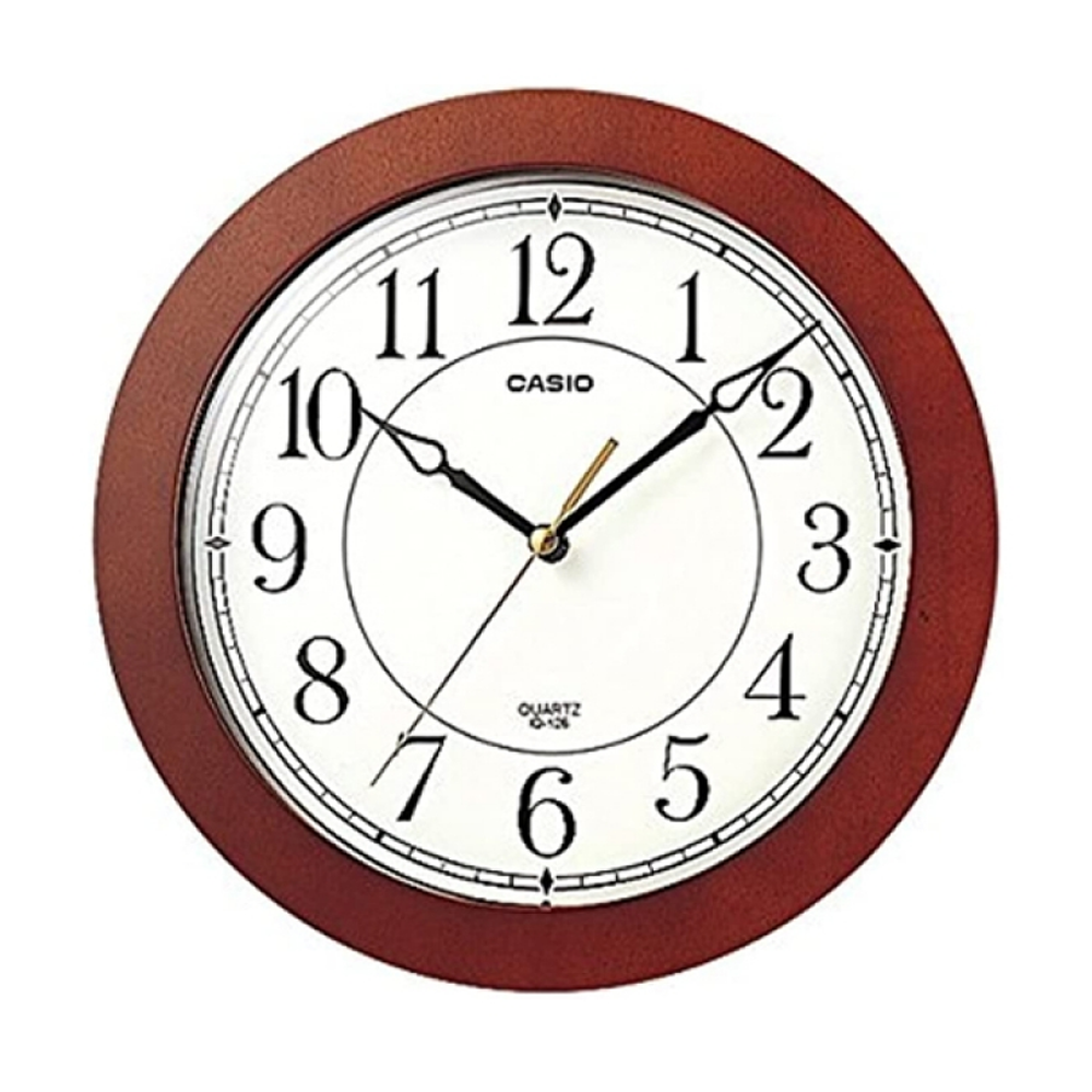 Casio IQ1335DF Wood Frame Wall Clock Maroon