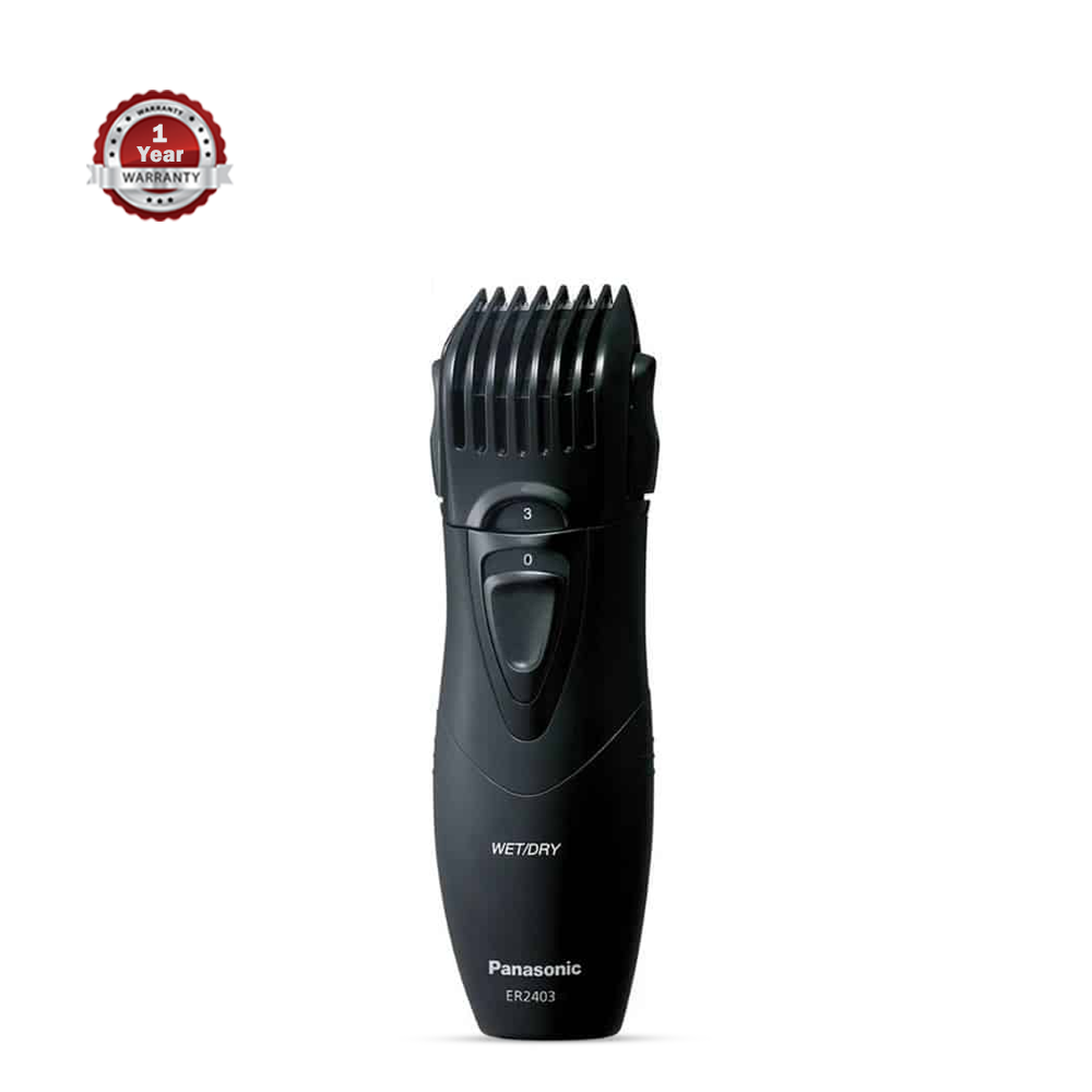 Panasonic ER2403 Washable Body Hair And Beard Trimmer For Men - Black.