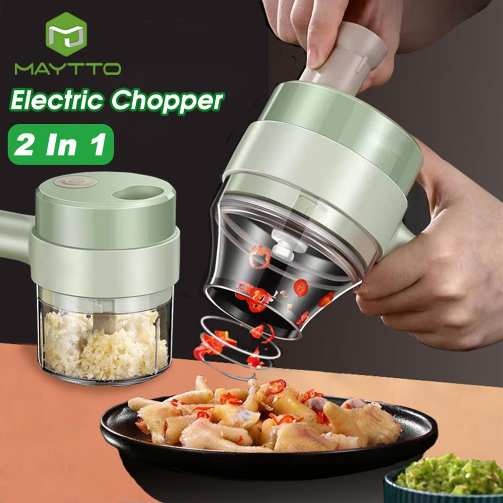 Maytto Electric Food Chopper Vegetable Slicer - Light Olive