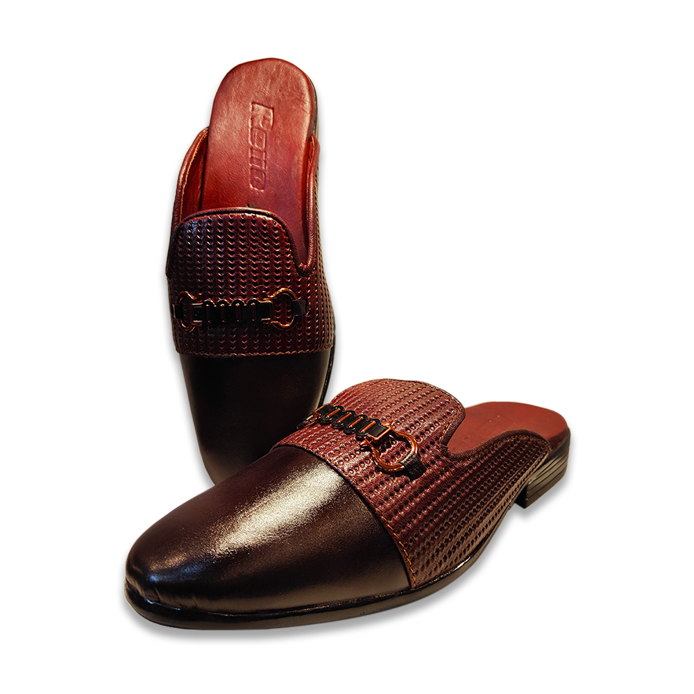 Reno Leather Half Shoe For Men - RH4009 - Wine