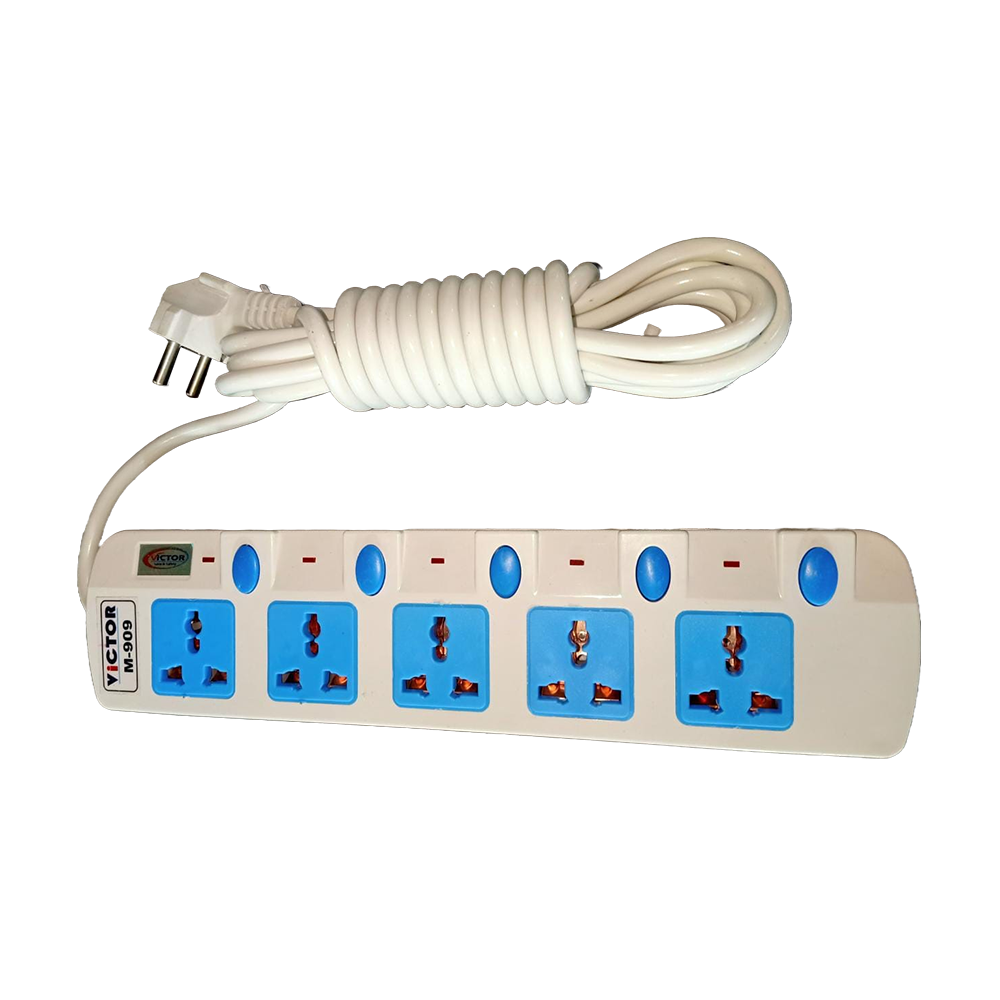 Victor M-909 5 points Multiplug 5 Mtr- White