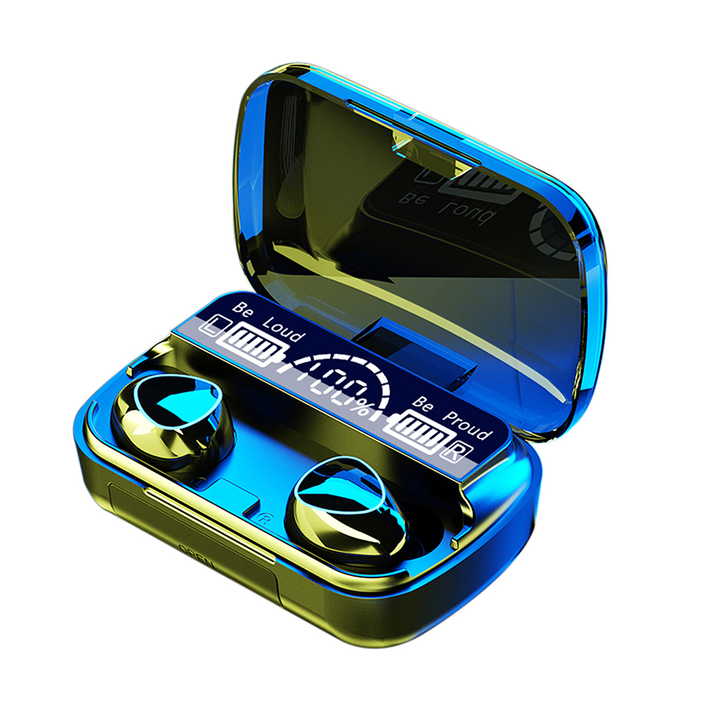 M10 TWS Wireless Earbuds Bluetooth 5.1 IPX7 Waterproof with 2000mah LED