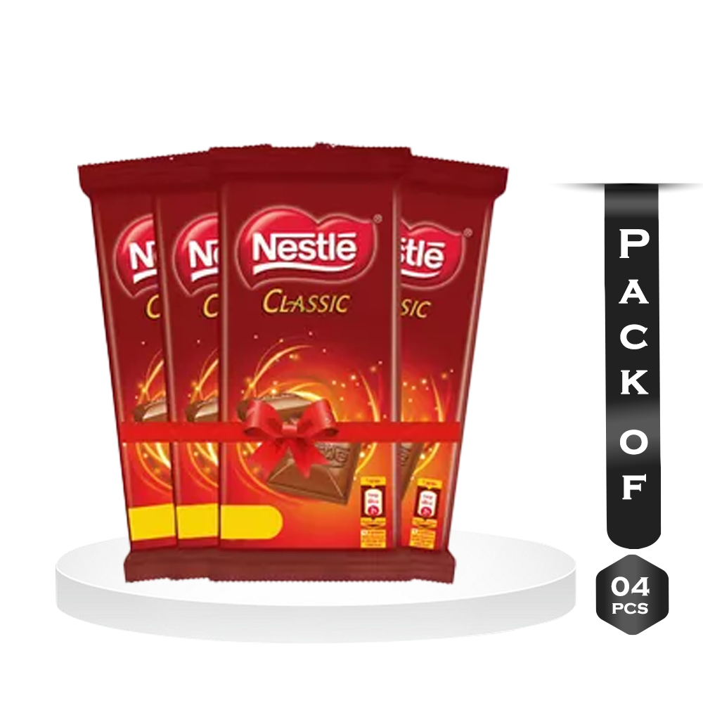 Pack of 4pcs Nestle Classic Chocolate Bar - 4*18gm
