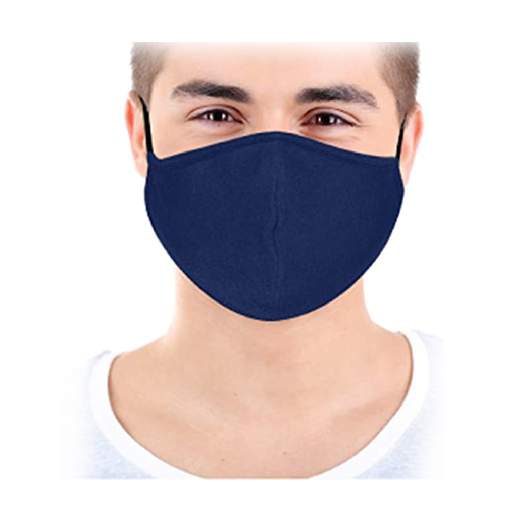 Cotton Printed 7 Layer Face Mask Navy Blue 711