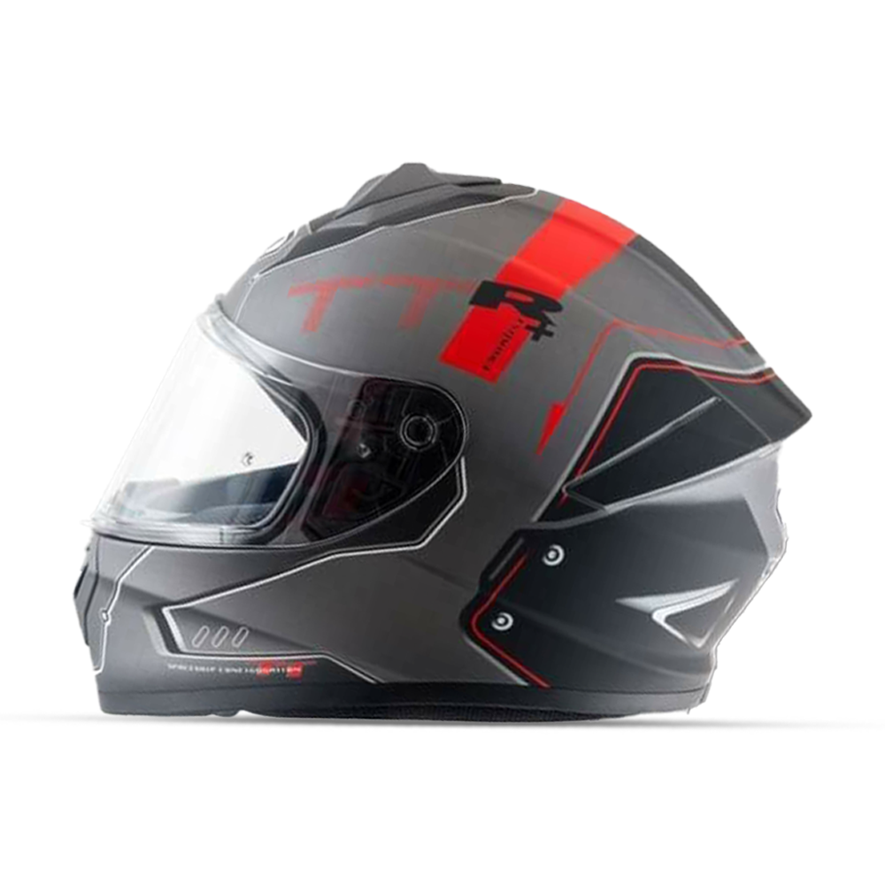 YOHE 977 TTR Full Face Glossy Helmet - Gray