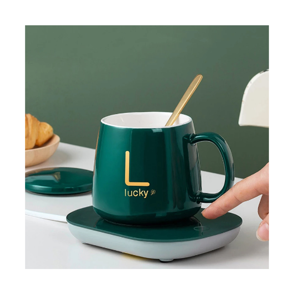 Ceramic Coffee Mug Warmer Smart Thermostatic Heating and Pad Hot Plate