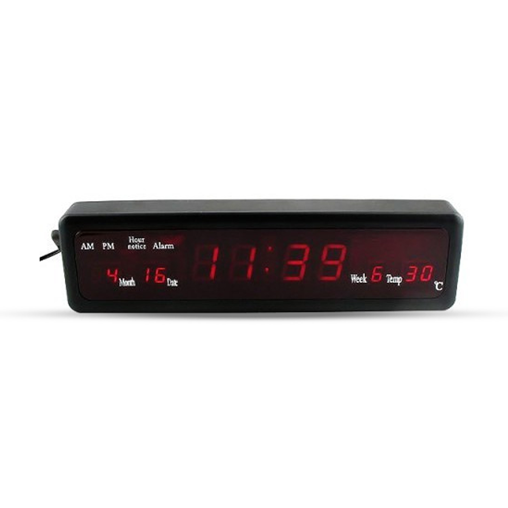 Casio CX808 Wall Desk LED Digital Clock Red & Black