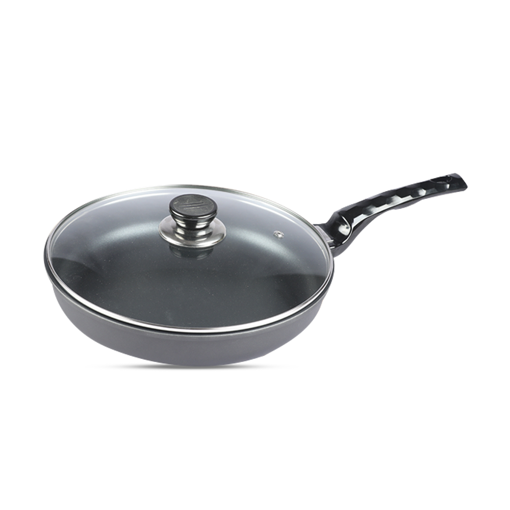 BD KOR Marble Coating with Glass Non Stick Fry Pan 26 CM