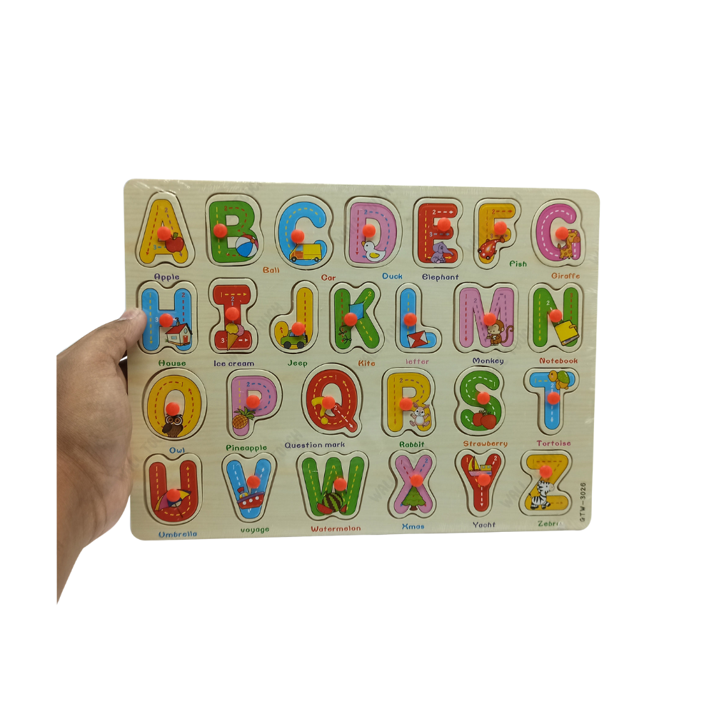 Abcd Wooden Alphabet Puzzle Board For 1 3 Years Baby