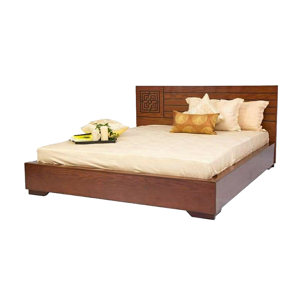 Malaysian Processed Wood Double Size Bed 5'x7' Feet