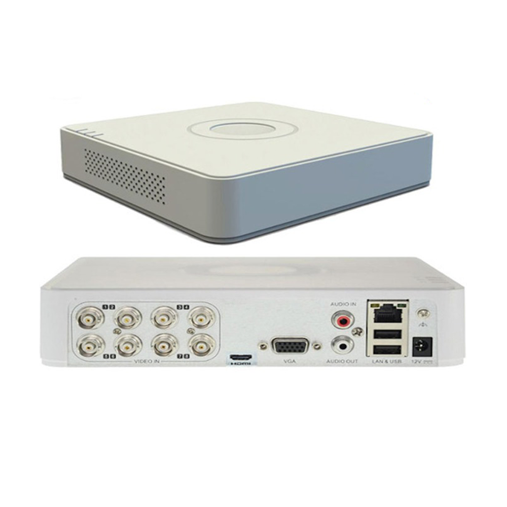 Hikvision Ds7108HghiK1 8Ch 1080P Mini 1U H.265 Dvr White