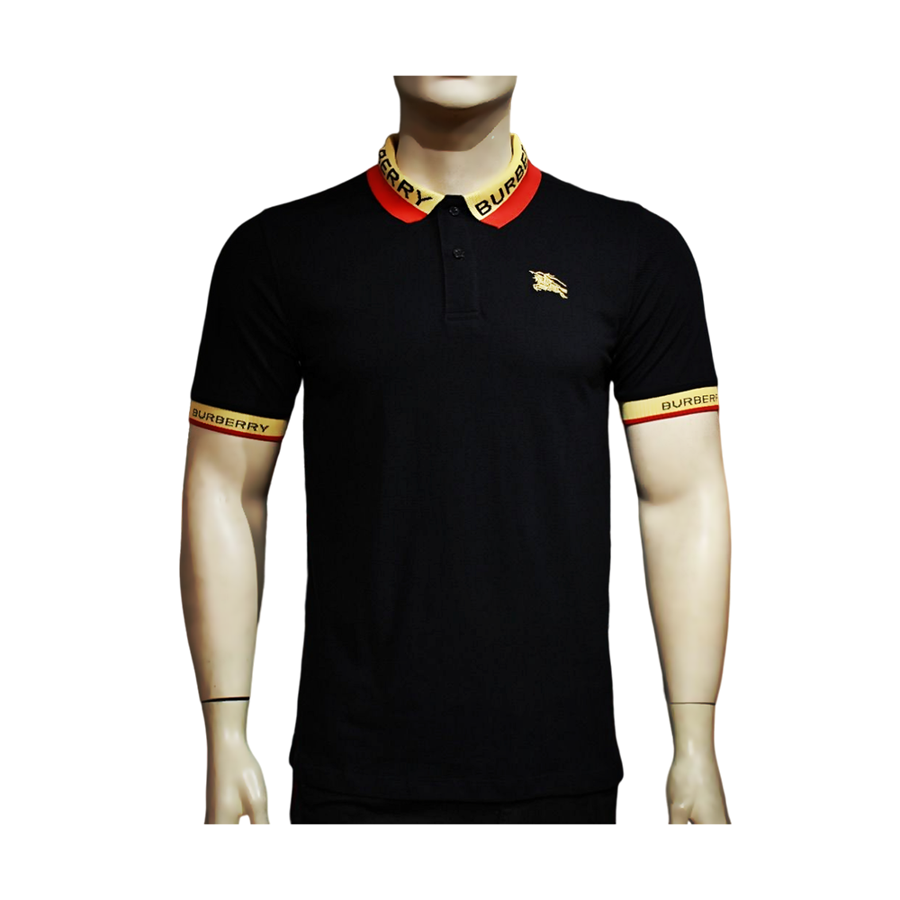 Half Sleeve Cotton Polo Shirt for Men 719 - Black
